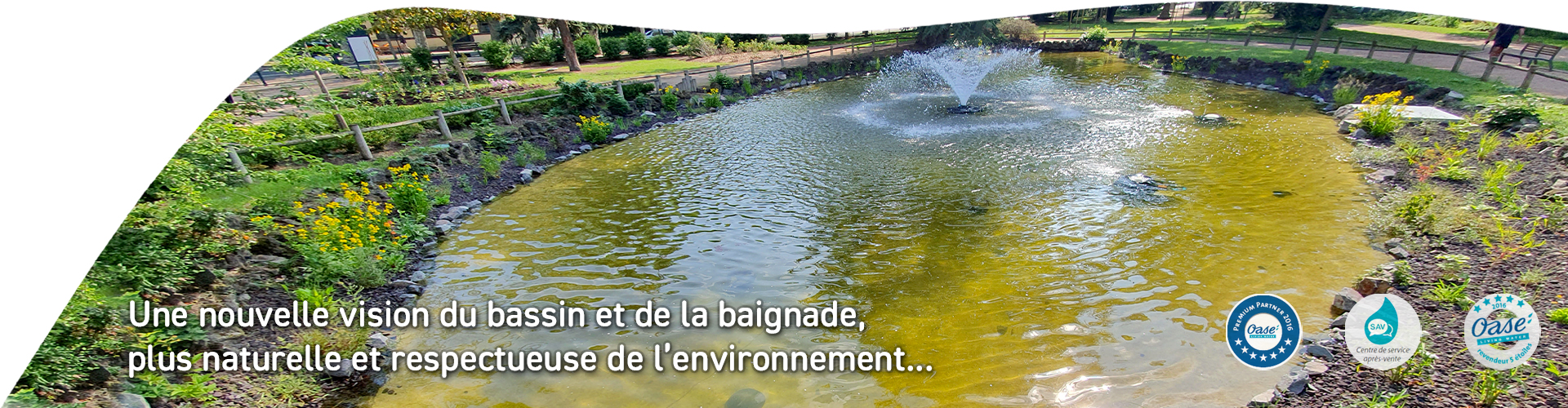 Slider réalisation bassin naturel