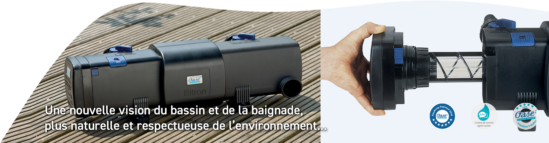 Slider Ultra violet piscine